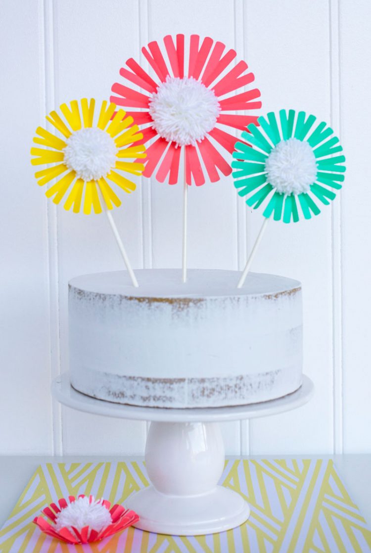 DIY Flower Cake Toppers with Cricut by Lindi Haws of Love The Day