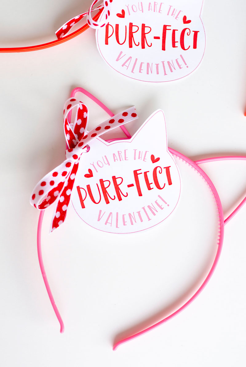 Kitty valentine tag & printable