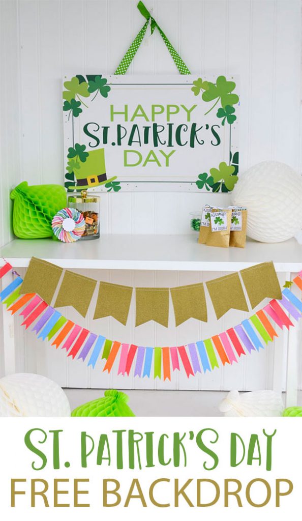 St. Patrick's Day Backdrop - FREE PRINTABLE by Lindi of Love The Day