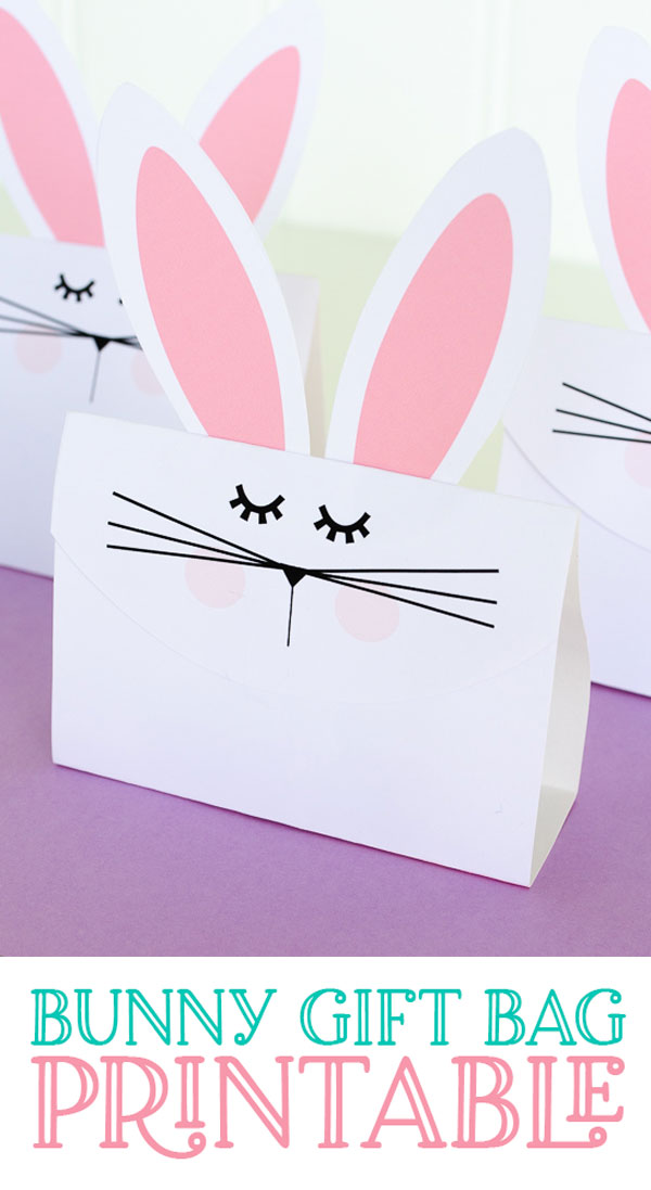 Bunny gift bag printable
