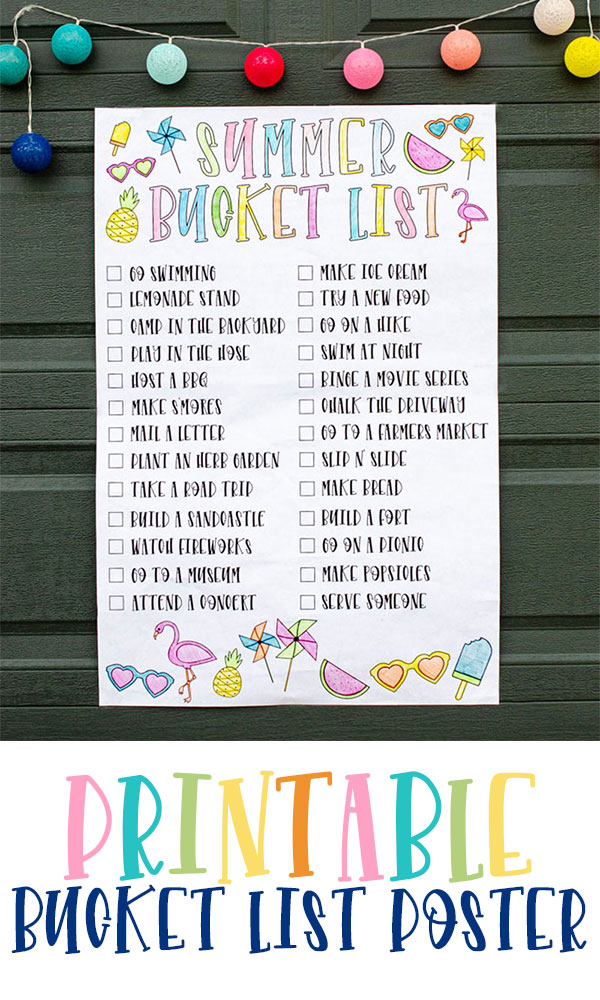 Printable Summer Bucket List Ideas by Lindi Haws of Love The Day