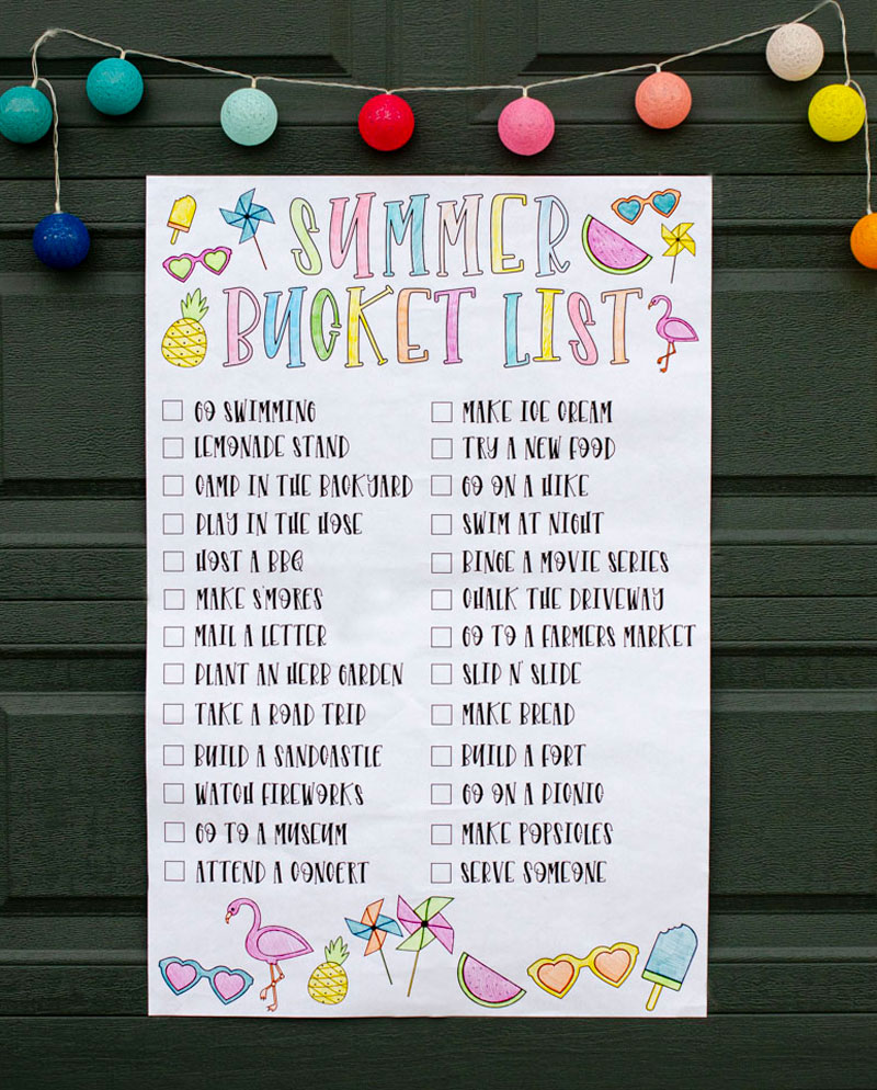 Printable Summer Bucket List Ideas By Lindi Haws Of Love The Day