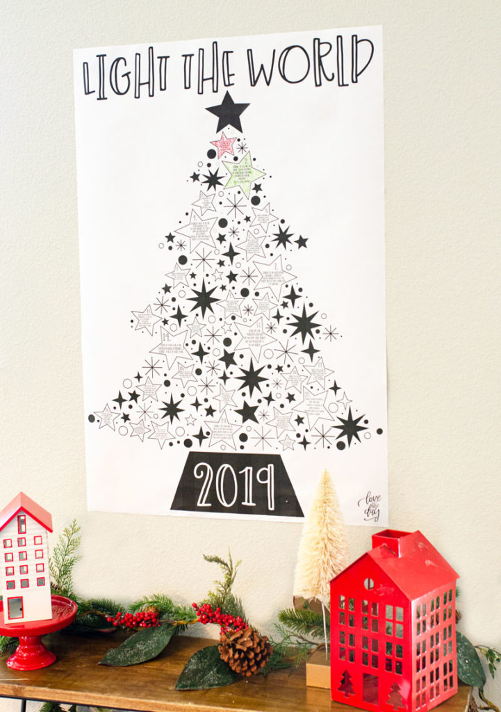 2019 light the world printable poster