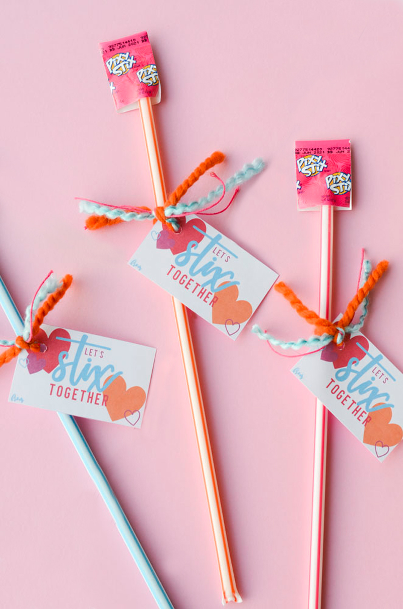 Pixy Stix Valentine Saying & PRINTABLE TAGS by Lindi Haws of Love The Day