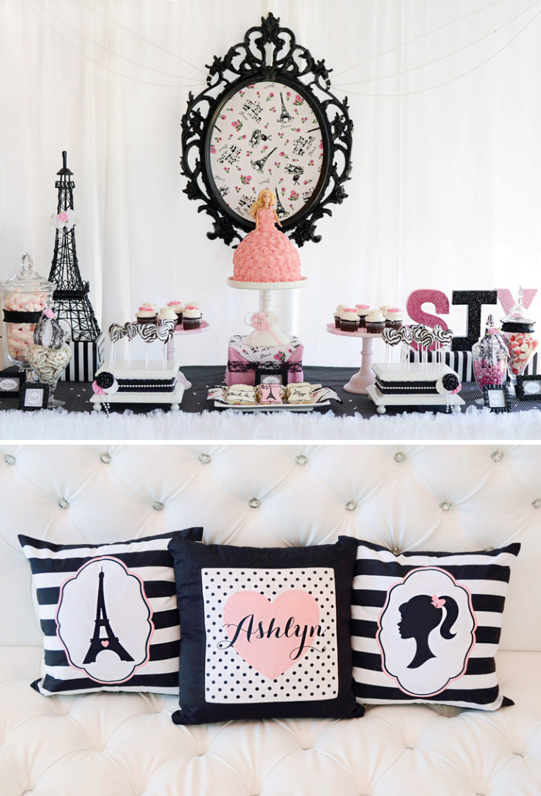 Pink & Black Barbie Party Ideas on Love The Day by Lindi Haws