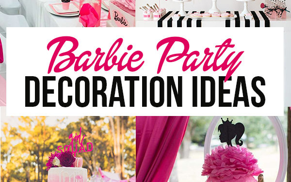 pink and black barbie party supplies