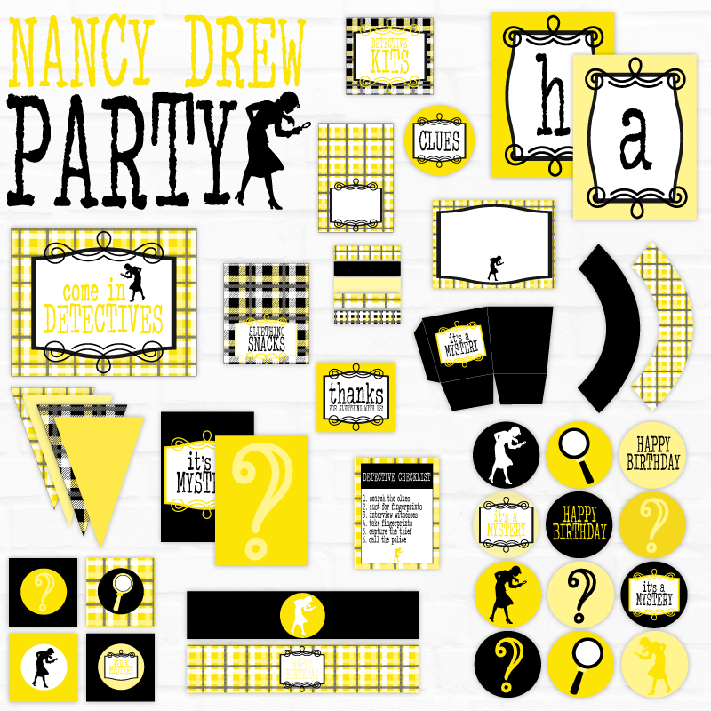 Nancy Drew Printable Party Collection by Lindi Haws of Love The Day
