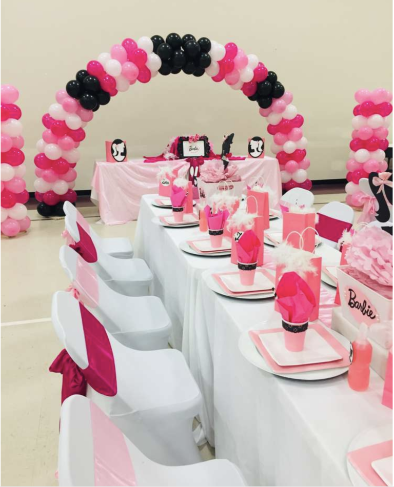 Pink & Black Barbie Party Ideas on Love The Day by Lindi Haws