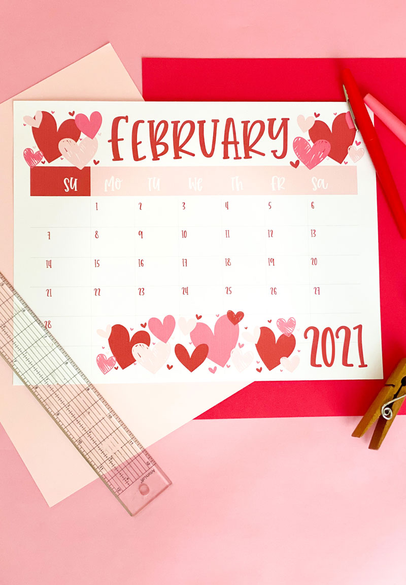 2021 Calendar Printable by Lindi Haws of Love The Day
