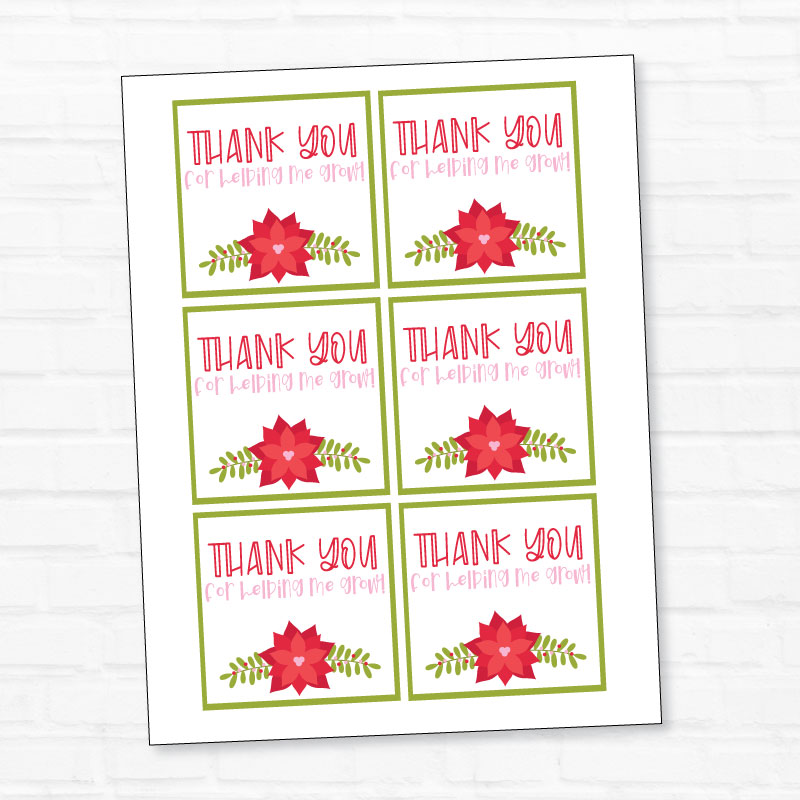 Teacher Appreciation Gift Tag Printable on Love The Day