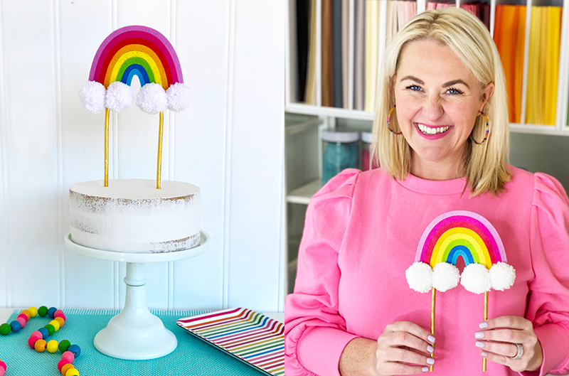 Rainbow Cake Topper Tutorial On Love The Day By Lindi Haws