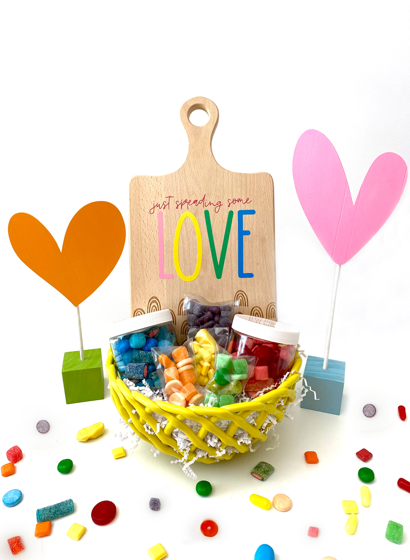 Charcuterie Board Gift Basket with Cricut on Love The Day by Lindi Haws