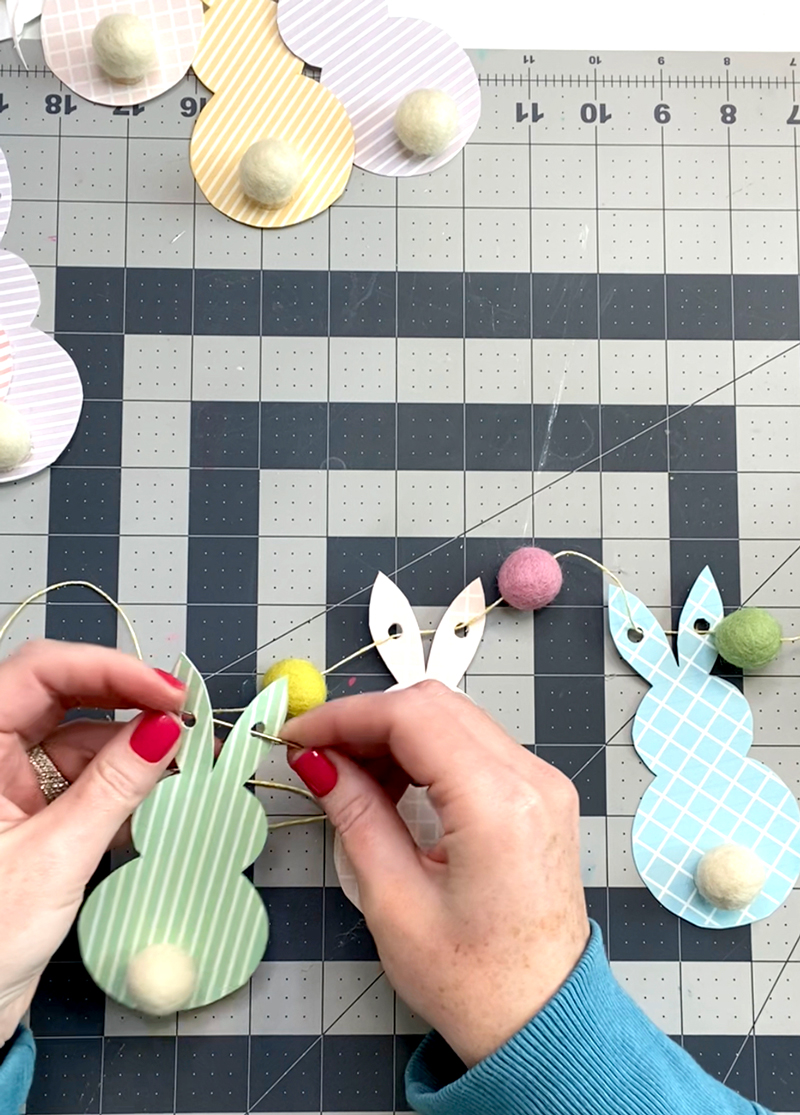 How To Make A Bunny Garland for Easter on Love The Day