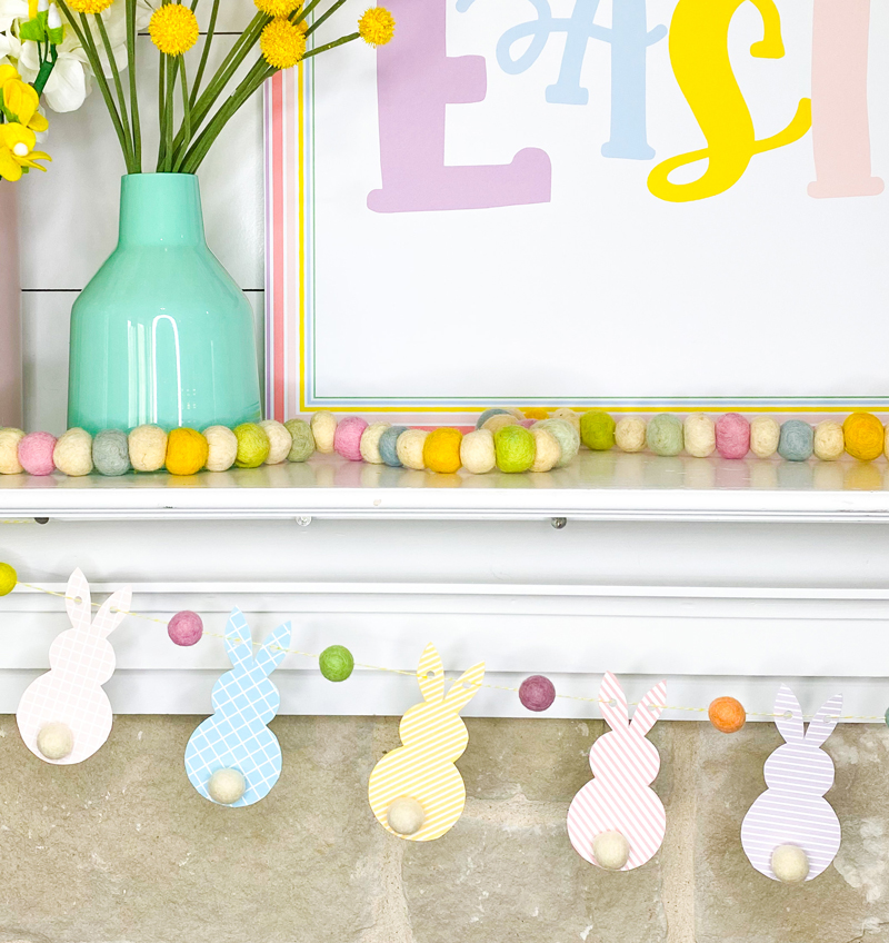 Paper Bunny Garland Tutorial on Love The Day