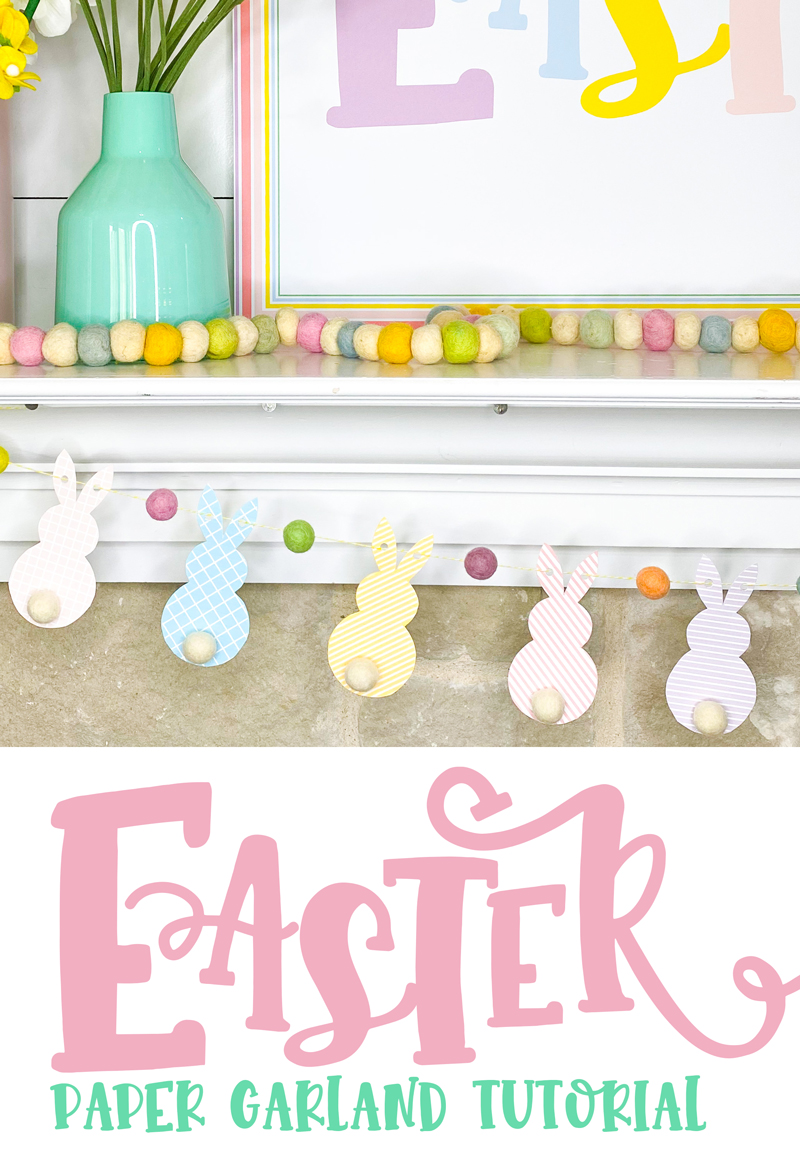 DIY Easter Bunny Garland Tutorial on Love The Day