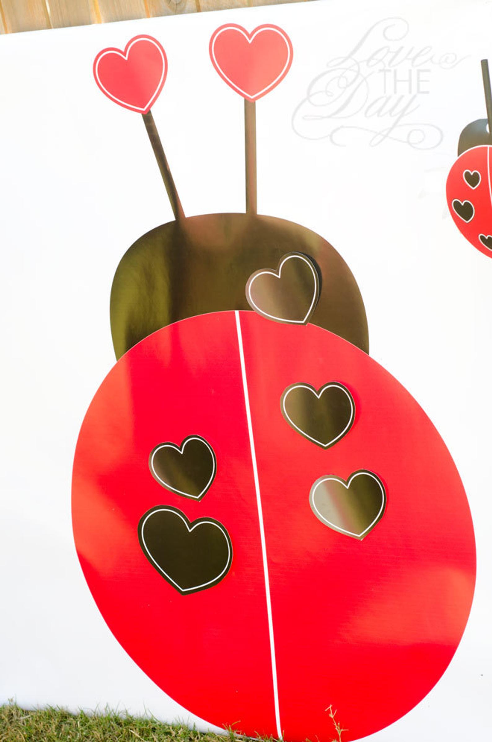 Pin The Heart on the Ladybug Party Game on Love The Day