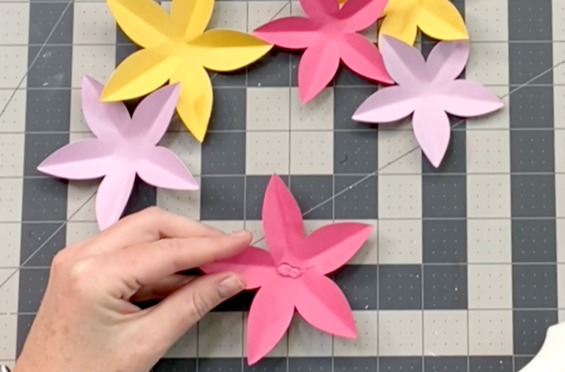 Glue Paper Flower Layers
