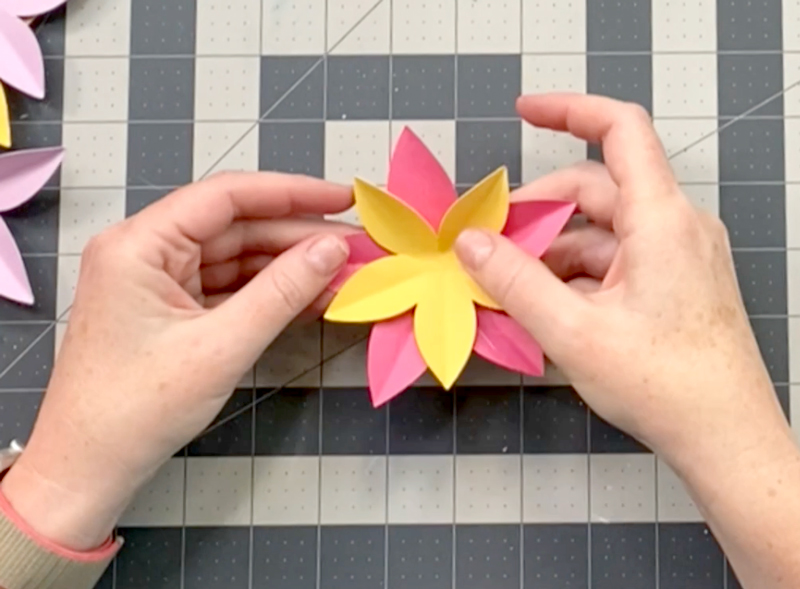 Glue Paper Flower Layers