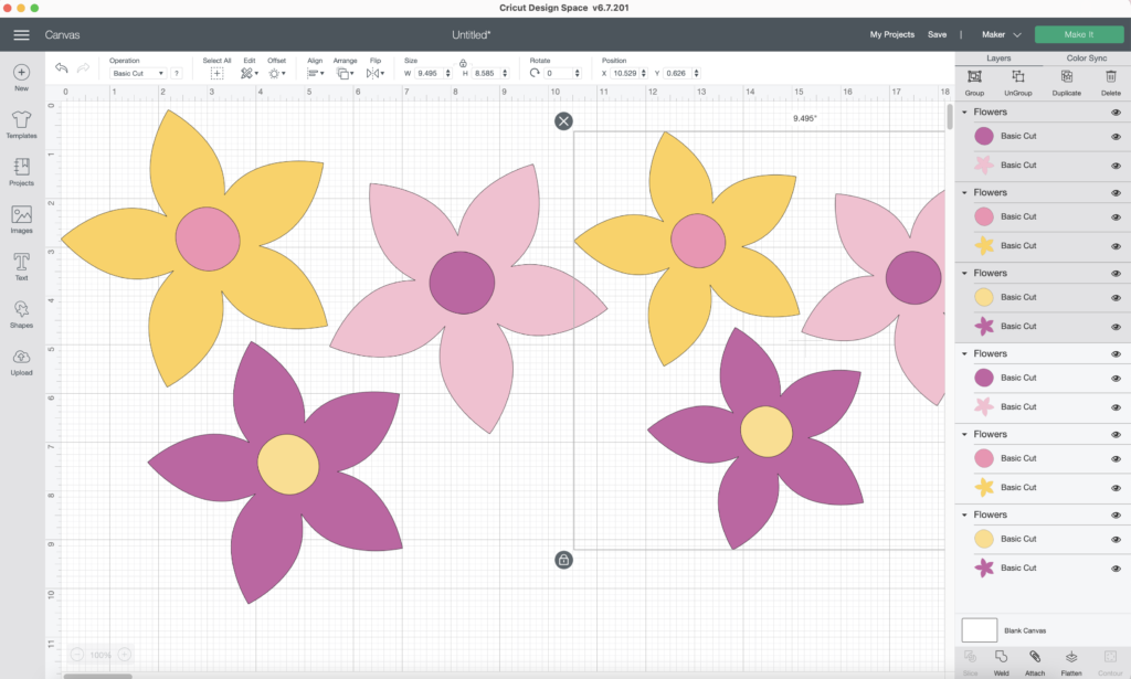 Resize the Paper Flower Layer