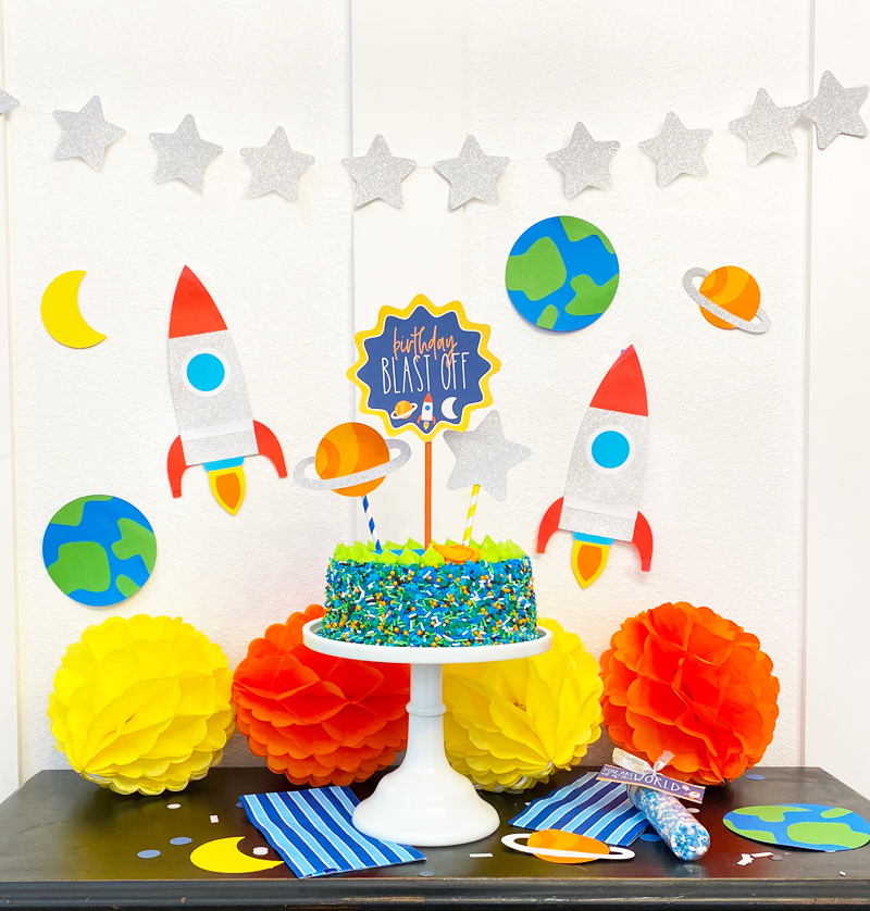 Space Party Ideas and Tutorials on Love The Day